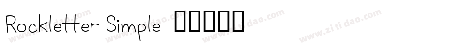 Rockletter Simple字体转换